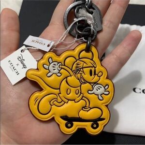 COACH LIMITED EDITION Yellow Mickey Mouse Bag Charm  Fob  💛